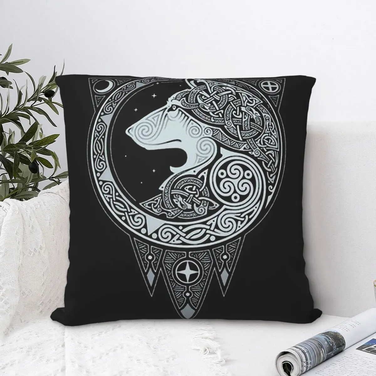 Viking Wolf Polyester Cushion Cover Viking Norse Mythology For Sofa Garden Decorative Breathable Cojines Decorativos
Viking Wolf Polyester Cushion Cover Viking Norse Mythology For Sofa Garden Decorative Breathable Cojines Decorativos