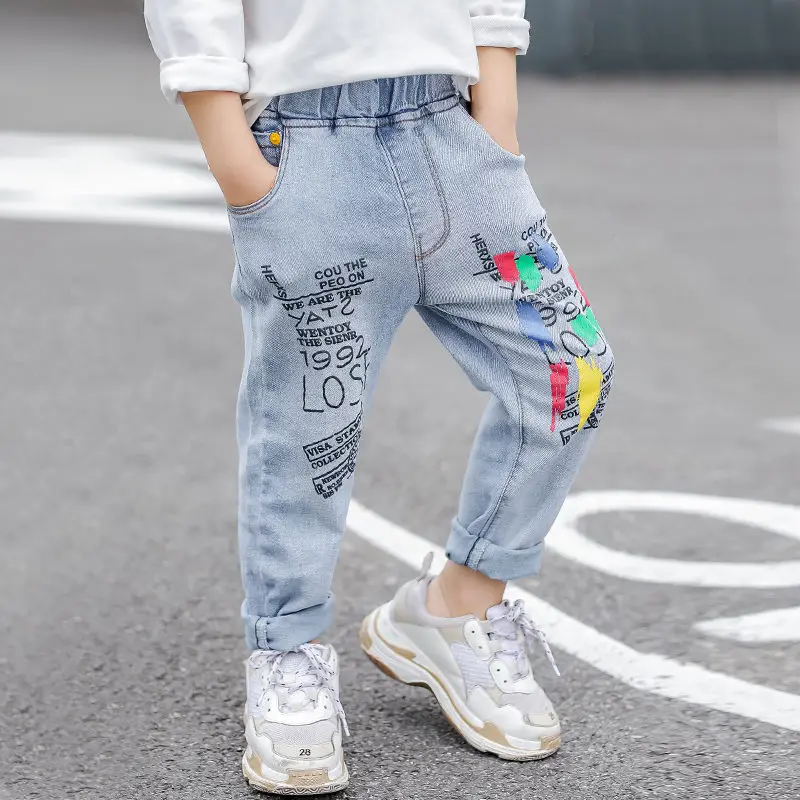 Kids Jeans for Boys Letter Print Baby Boy Denim Trausers Children Boys Fashion Denim Pants Infant Jeans Clothing 2-9 Years
Kids Jeans for Boys Letter Print Baby Boy Denim Trausers Children Boys Fashion Denim Pants Infant Jeans Clothing 2-9 Years