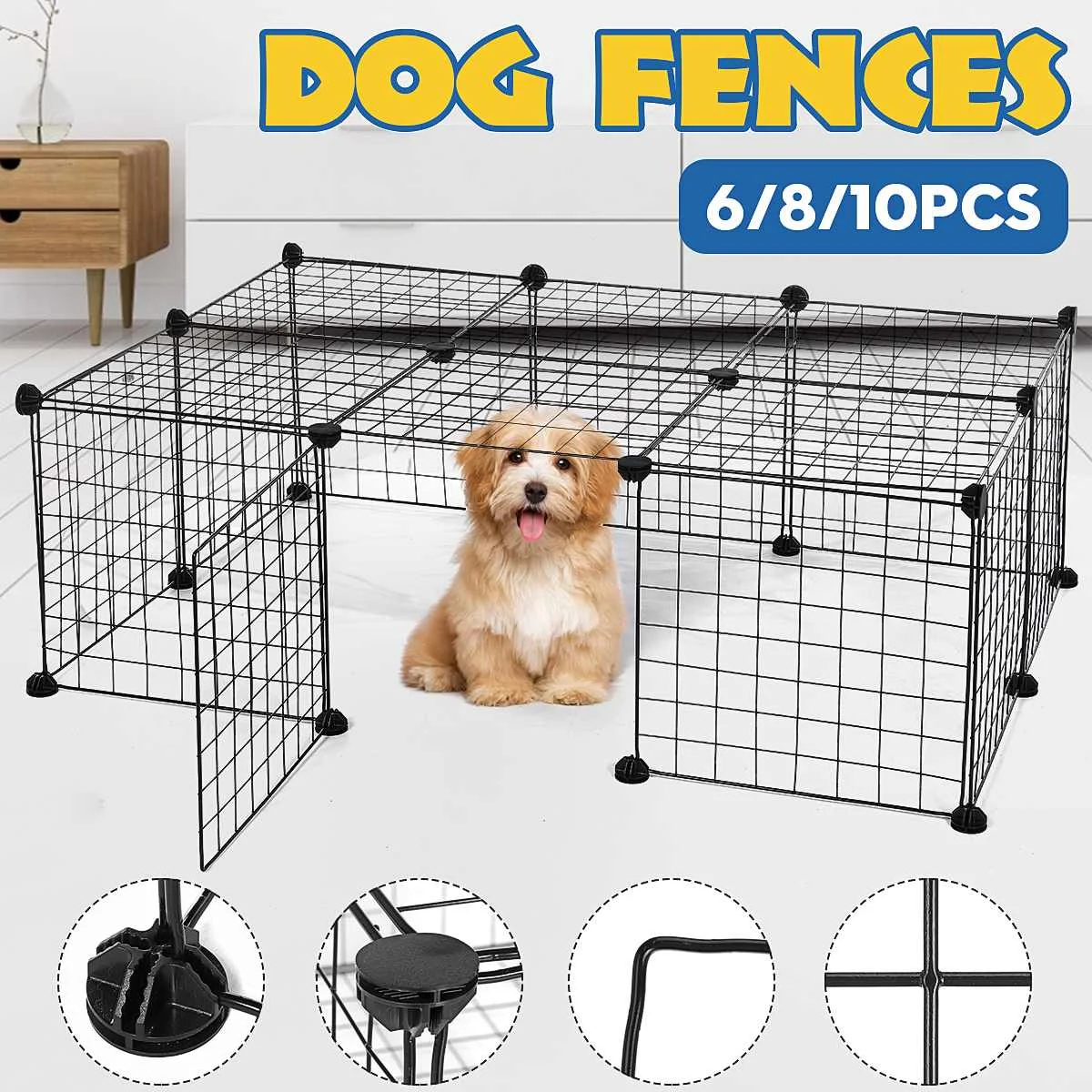 6/8/10PCS 35x35cm Fence For Dog Aviary For Pet Fitting For Cat Playpen Cage Products Security Foldable Pet Playpen Iron Fence
6/8/10PCS 35x35cm Fence For Dog Aviary For Pet Fitting For Cat Playpen Cage Products Security Foldable Pet Playpen Iron Fence