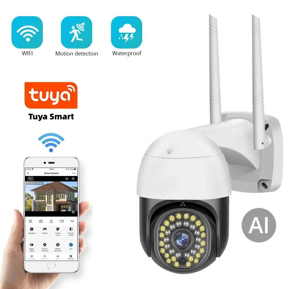 IP-камера Tuya Google Home H.265 3 Мп Wi-Fi PTZ | Безопасность и защита