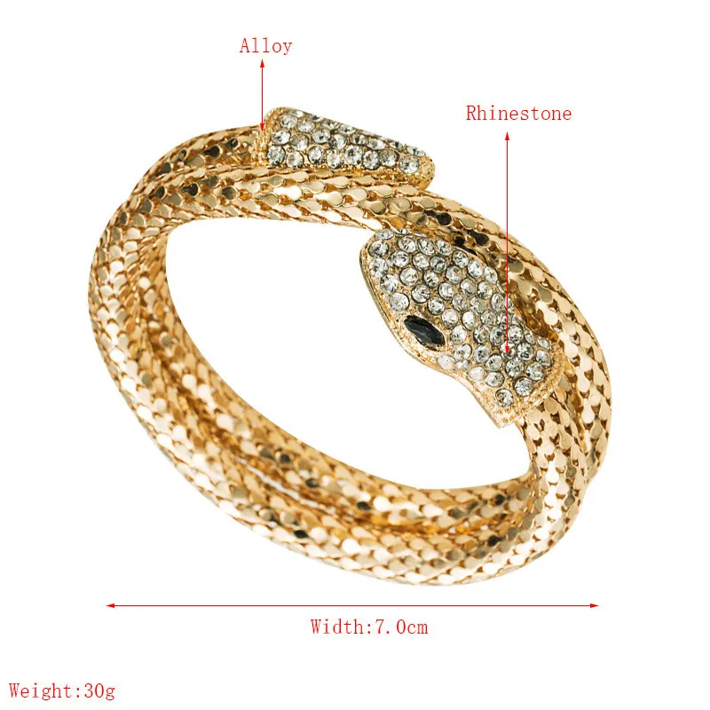 Snake Wrap Bracelet for Women Girl Lover Alloy Rhinestone Punk Vintage Retro Fashion Jewelry Accessories Wholesale
Snake Wrap Bracelet for Women Girl Lover Alloy Rhinestone Punk Vintage Retro Fashion Jewelry Accessories Wholesale