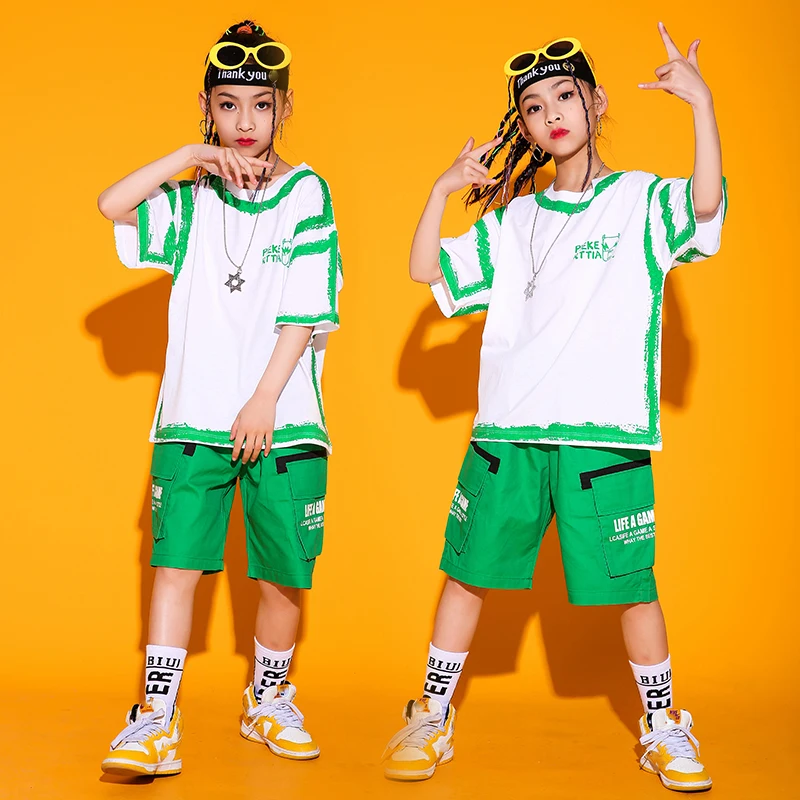 Summer Short Sleeved Shorts Loose Hip Hop Dance Clothes Jazz Performance Costumes Boys Girls Street Dance Rave Clothes DQS7181
Summer Short Sleeved Shorts Loose Hip Hop Dance Clothes Jazz Performance Costumes Boys Girls Street Dance Rave Clothes DQS7181