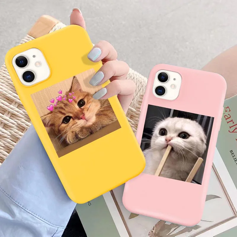 Чехол для телефона moskado ins с забавным рисунком кота iPhone 11 Pro Max X XR XS 5s 6s 7 8 7Plus Мягкий