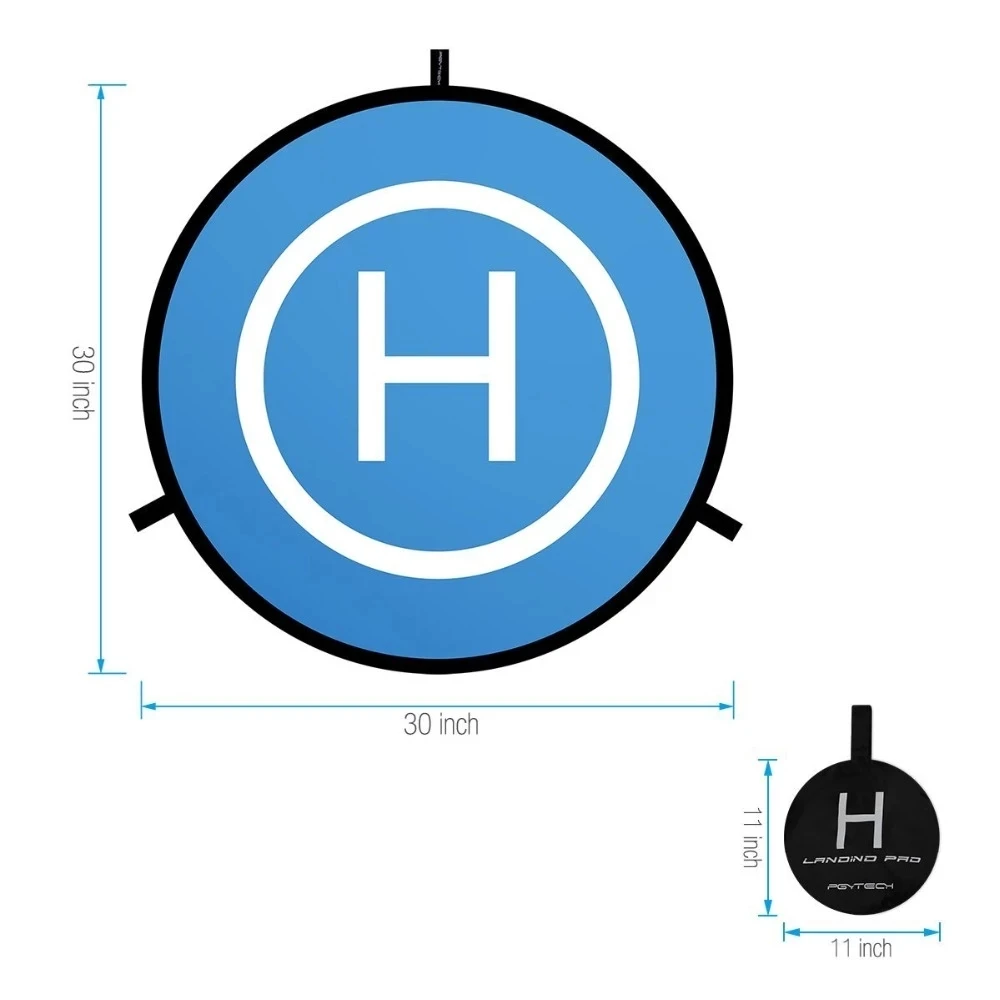 Портативный быстро складывающийся посадочный коврик 75 см для дрона парковочный