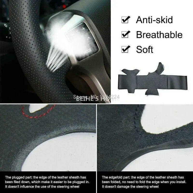 Hand Stitched Black Leather Car Steering Cover for BMW F87 M2 F80 M3 F82 M4 M5
Hand Stitched Black Leather Car Steering Cover for BMW F87 M2 F80 M3 F82 M4 M5