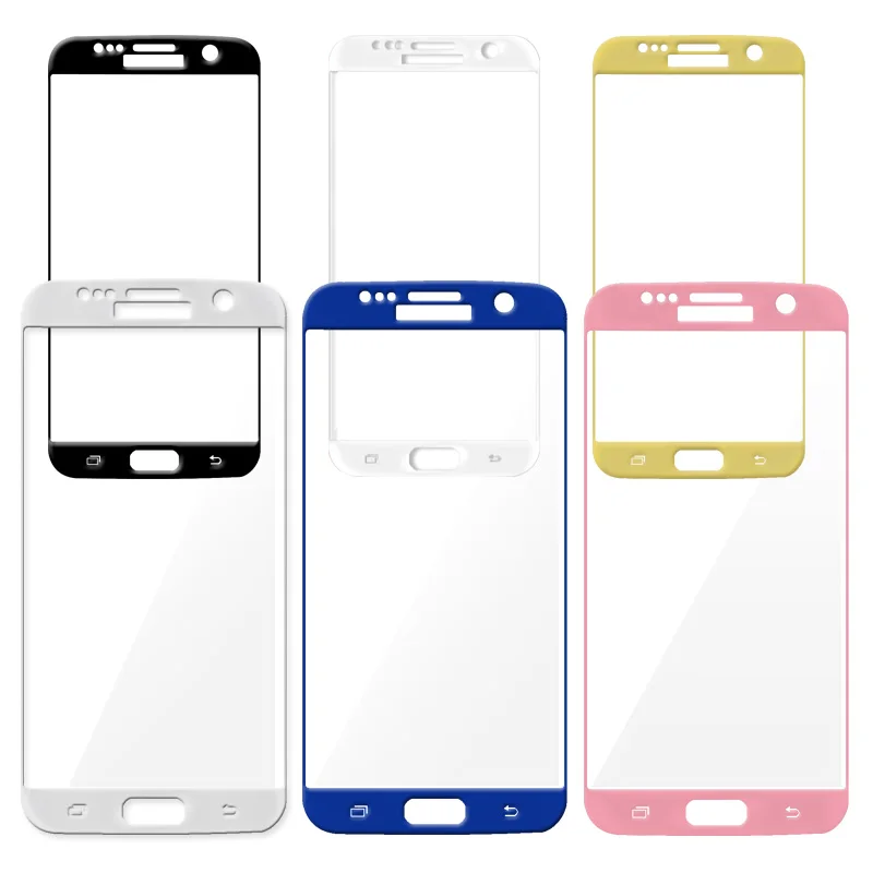 3D полное покрытие экрана протектор для Samsung S7 G930 S7edge G935 закаленное стекло золото