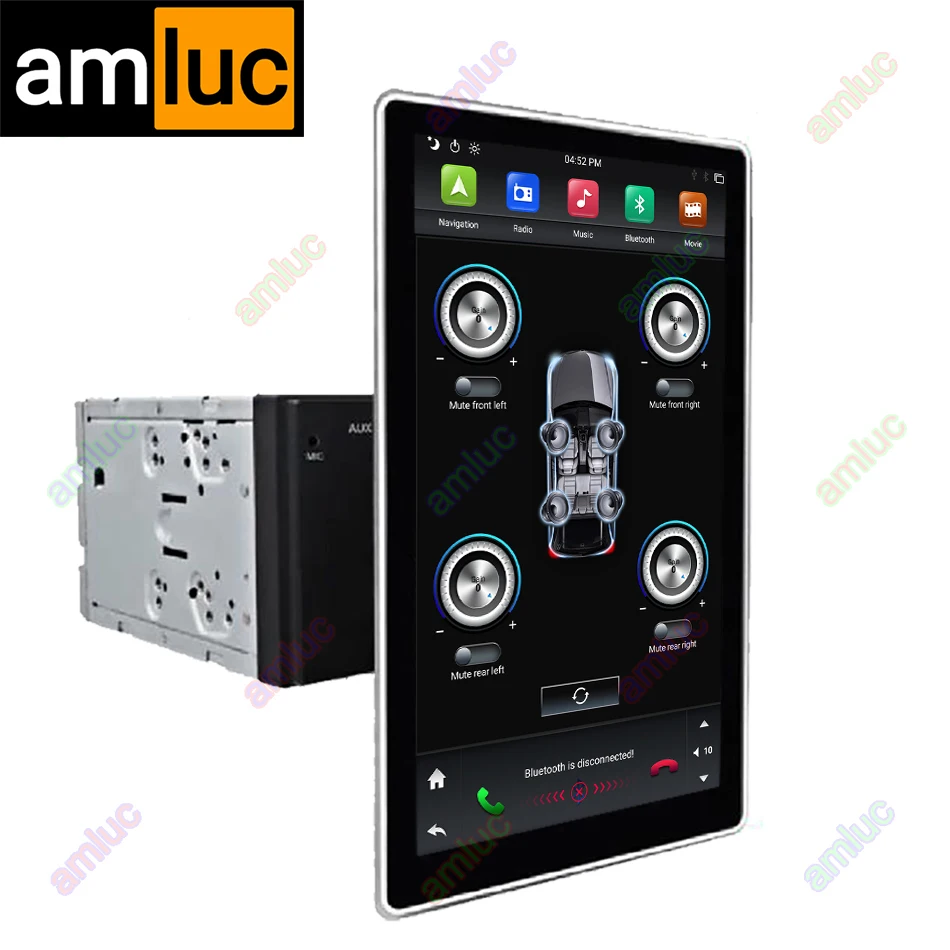 Автомобильный DVD-плеер 12 8 дюйма Tesla Carplay HDMI IPS DSP PX6 Android 4 Гб + 64 ГБ GPS карта RDS радио Wi-Fi