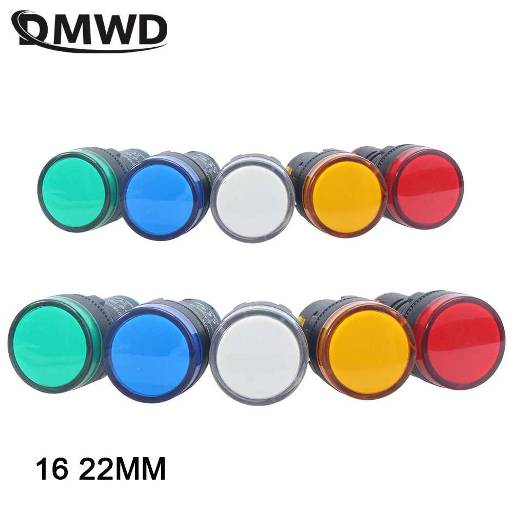 1PC 12V 24V 220V 16mm 22mm Panel Mount LED Power Indicator Pilot Signal Light Lamp AD16-16 AD16-22 Green Bule Yellow White Red
1PC 12V 24V 220V 16mm 22mm Panel Mount LED Power Indicator Pilot Signal Light Lamp AD16-16 AD16-22 Green Bule Yellow White Red