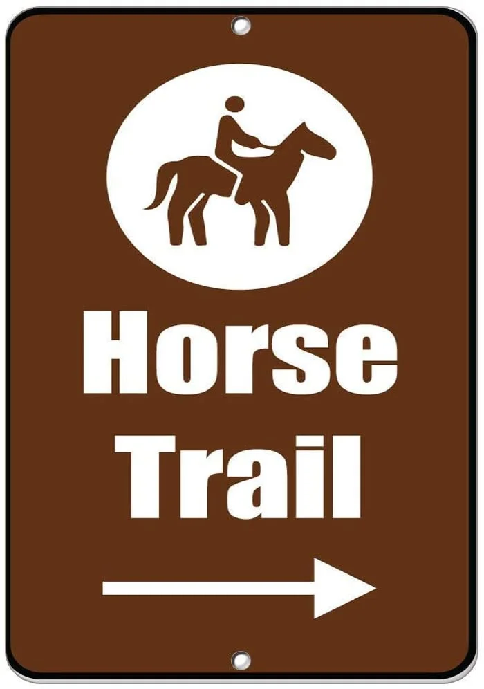 BNIST Horse Trail Right Arrow Activity Campgrounds Vintage Sign Aluminum Tin Metal Signs Warning Sign
BNIST Horse Trail Right Arrow Activity Campgrounds Vintage Sign Aluminum Tin Metal Signs Warning Sign
