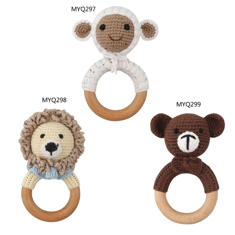 Baby Wooden Teether Ring DIY Crochet Animal Rattle Infant Teething Nursing Soother Molar Toys for Newborn
Baby Wooden Teether Ring DIY Crochet Animal Rattle Infant Teething Nursing Soother Molar Toys for Newborn