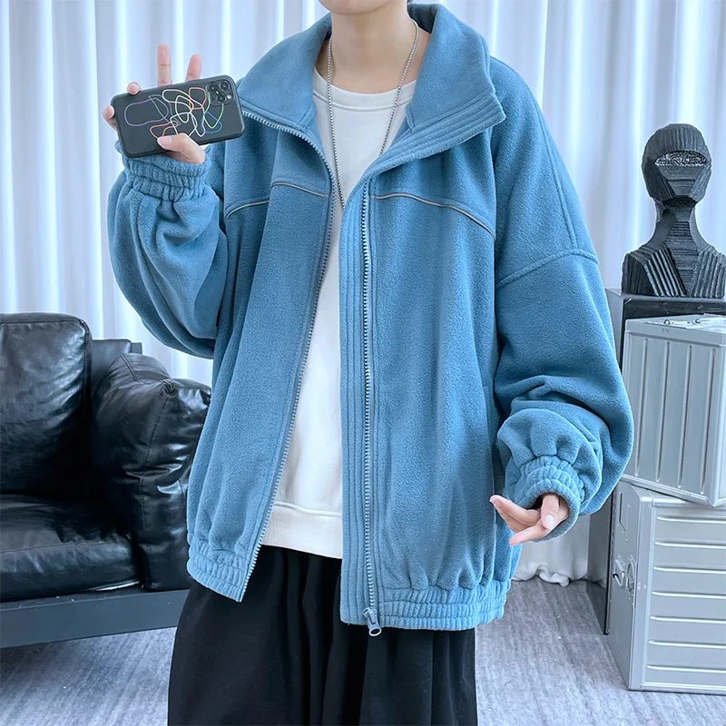 Reflective Article Zip Up Sweatshirts for Men Korean Fashion Trends Fleece Clothing Teenage High Quality Oversized Streetwear
Reflective Article Zip Up Sweatshirts for Men Korean Fashion Trends Fleece Clothing Teenage High Quality Oversized Streetwear