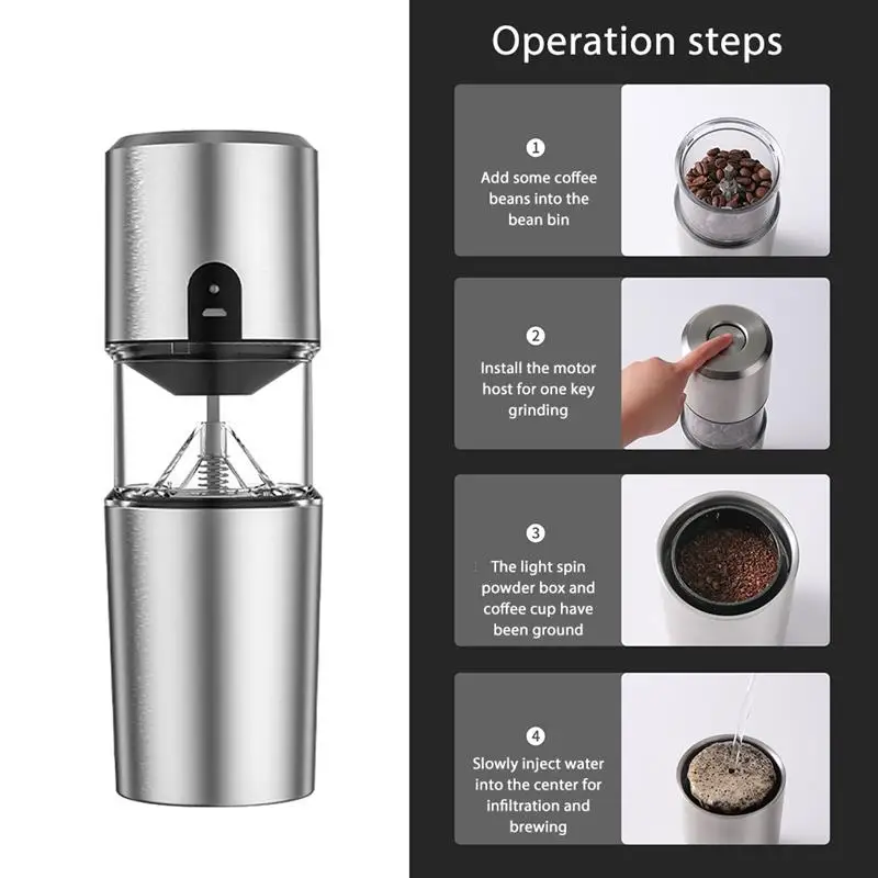 Grinder Coffee Machine Portable Coffee Grinder Kitchen Tool Rechargeable Electric Coffee Grinder Machine for Nuts and Beans
Grinder Coffee Machine Portable Coffee Grinder Kitchen Tool Rechargeable Electric Coffee Grinder Machine for Nuts and Beans