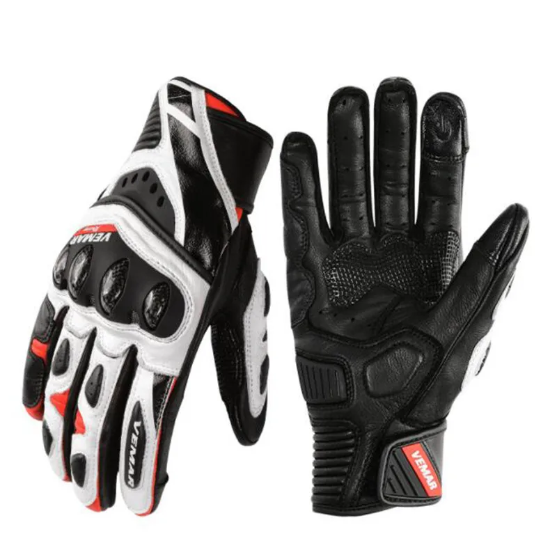 

Carbon Fiber Leather Motorcycle Gloves Waterproof Touch Screen Motocross Gloves Non-slip Wearable Guantes Moto Luva Motociclista