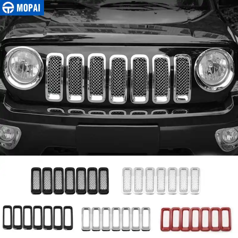 Гоночные грили MOPAI для Jeep Patriot 2011 + ABS передняя решетка радиатора автомобиля