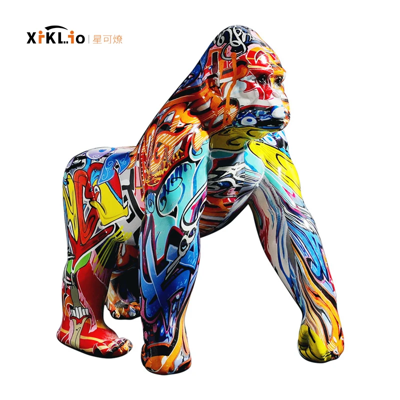 European American colorful creativity Gorilla statue king kong resin Animal figurines home office decoration accessories salon
European American colorful creativity Gorilla statue king kong resin Animal figurines home office decoration accessories salon