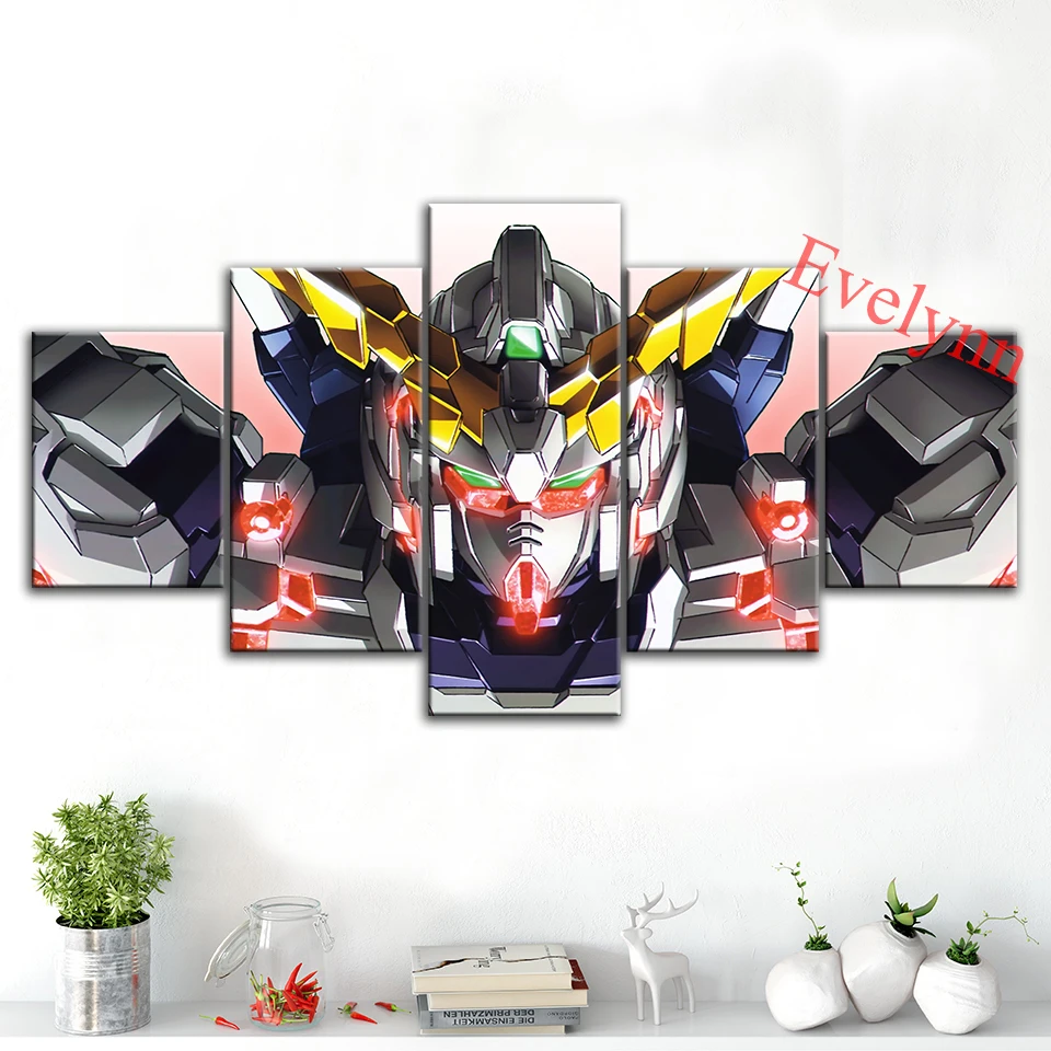 5 Piece Anime Poster Gundam Decoration Painting Frame Modern Canvas Home Decor Hd Modular Picture Wall Art For Boy's Living Room
5 Piece Anime Poster Gundam Decoration Painting Frame Modern Canvas Home Decor Hd Modular Picture Wall Art For Boy's Living Room