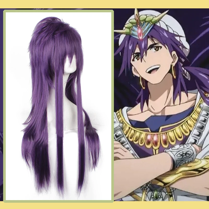 Game Magi: The Labyrinth of Magic Cosplay Wigs Sinbad Cosplay Wig Heat Resistant Synthetic Wig hairpieces Purple Long Straight
Game Magi: The Labyrinth of Magic Cosplay Wigs Sinbad Cosplay Wig Heat Resistant Synthetic Wig hairpieces Purple Long Straight