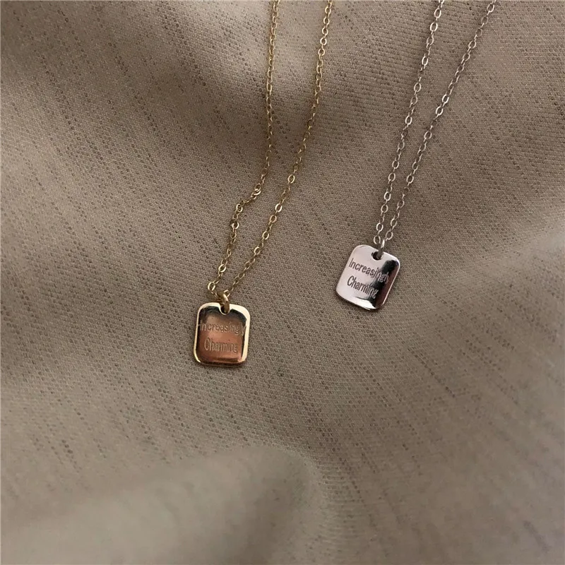 Liemjee Personality Fashion Party Punk Jewelry Square Letter Necklace For Women Feature Namour Charm Gift All Seasons
Liemjee Personality Fashion Party Punk Jewelry Square Letter Necklace For Women Feature Namour Charm Gift All Seasons