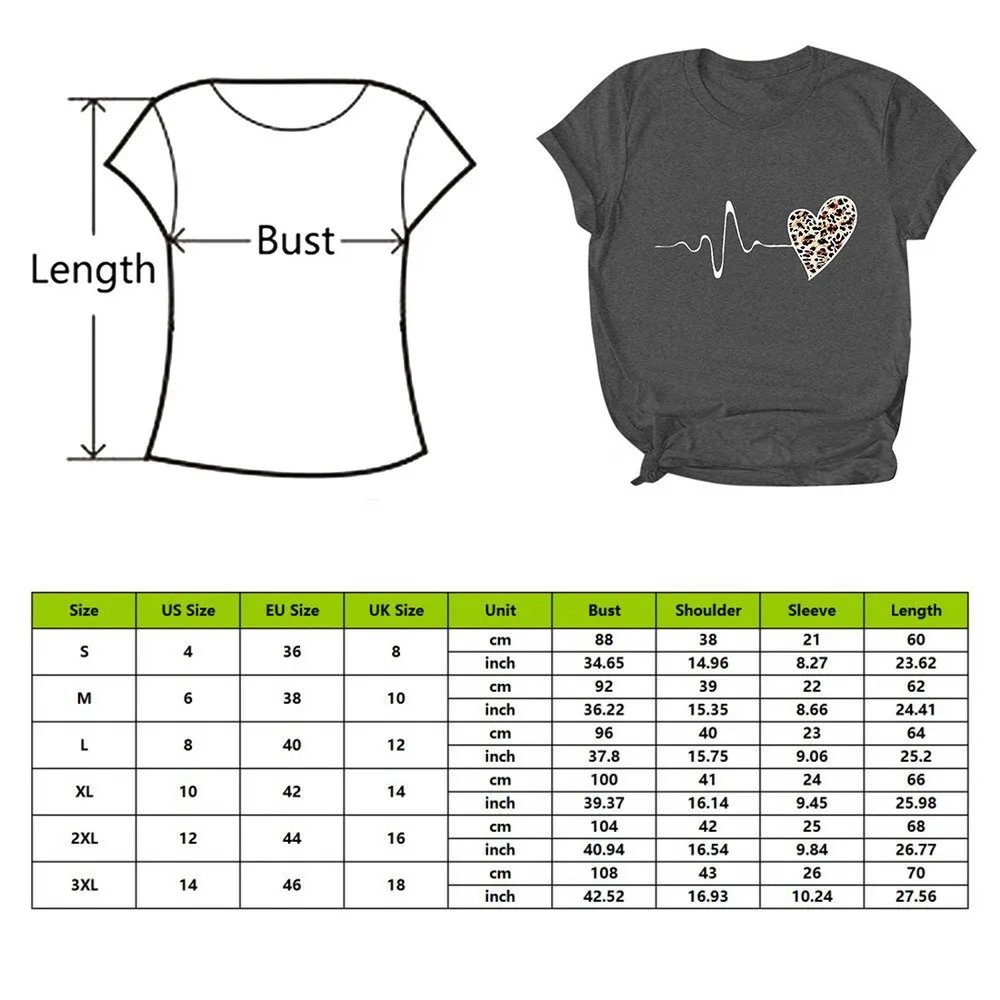 Menore Harajuku Woman Tshirts Love Leopard Printed Round Neck Short Sleeve T-shirts Tops Women 2021 Mujer Camisetas
Menore Harajuku Woman Tshirts Love Leopard Printed Round Neck Short Sleeve T-shirts Tops Women 2021 Mujer Camisetas