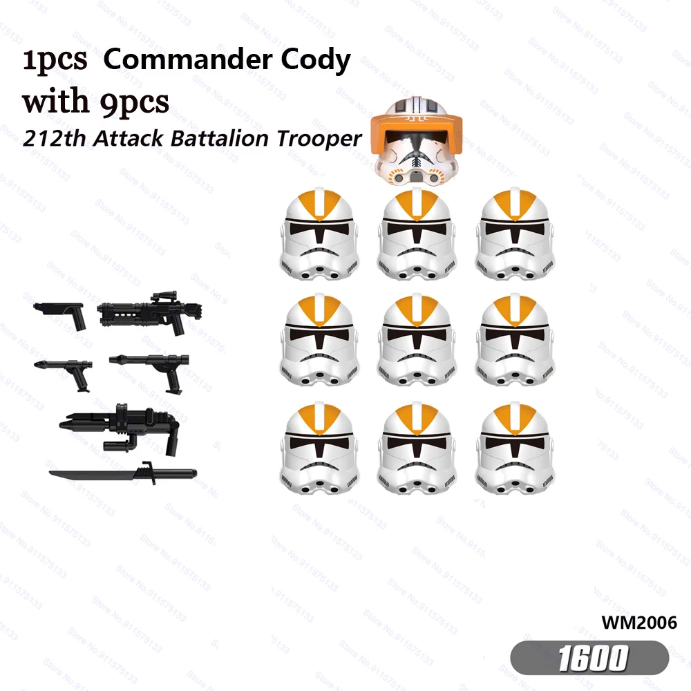 10 шт. Commander Cody с настраиваемым потоком воздуха клон kayfun 212th атака батальон Troopers