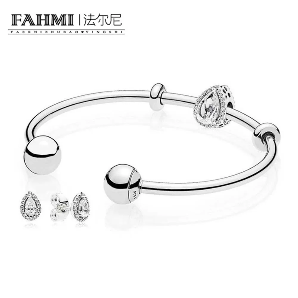 FAHMI 925 Sterling silver Radiant Teardrop Open Bangle and Earrings Set Clear CZ fit DIY charm Bracelets jewelry A set of prices
FAHMI 925 Sterling silver Radiant Teardrop Open Bangle and Earrings Set Clear CZ fit DIY charm Bracelets jewelry A set of prices