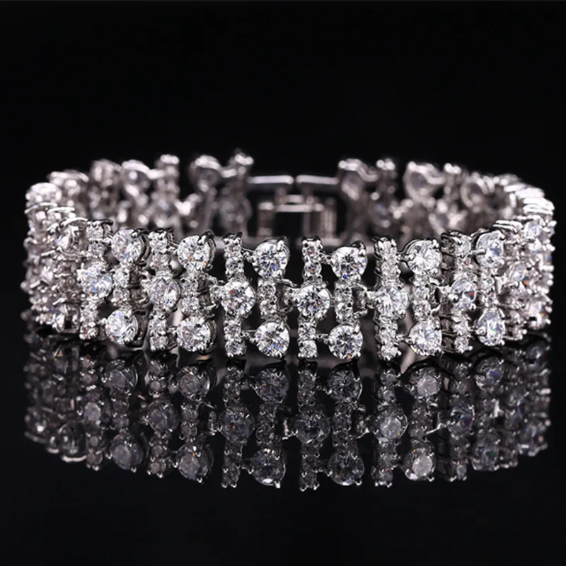 Women's AAA Zircon Bracelet Bangle Bridal S925 Sterling Silver Bracelet Wedding Luxury Jewelry Gift
Women's AAA Zircon Bracelet Bangle Bridal S925 Sterling Silver Bracelet Wedding Luxury Jewelry Gift