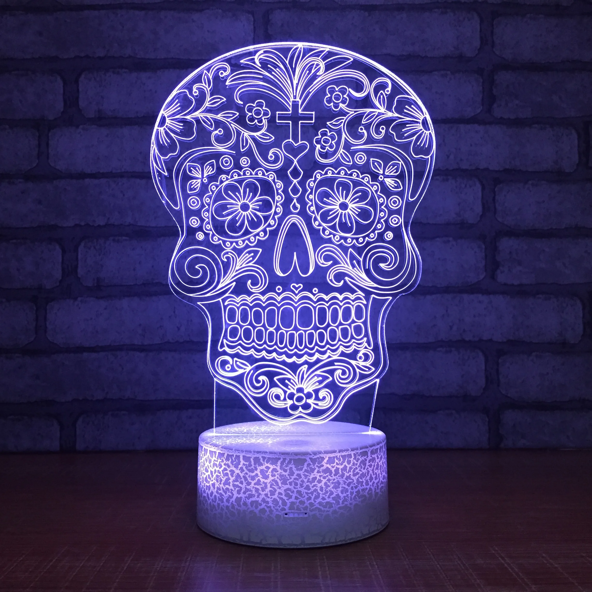 Colorful Skull Shape Acrylic LED 3d Lamp 7 Color Changing Night Light for Home Decorations Touch Remote Control
Colorful Skull Shape Acrylic LED 3d Lamp 7 Color Changing Night Light for Home Decorations Touch Remote Control