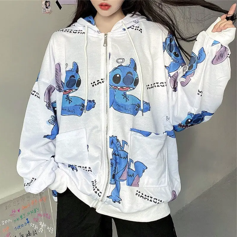 Disney Stitch Casual Sweatshirt Jacket Stitch Print Long Sleeve Punk Sport Coat Zip Hoodie Hip Hop Casual Fashion Streetwear
Disney Stitch Casual Sweatshirt Jacket Stitch Print Long Sleeve Punk Sport Coat Zip Hoodie Hip Hop Casual Fashion Streetwear