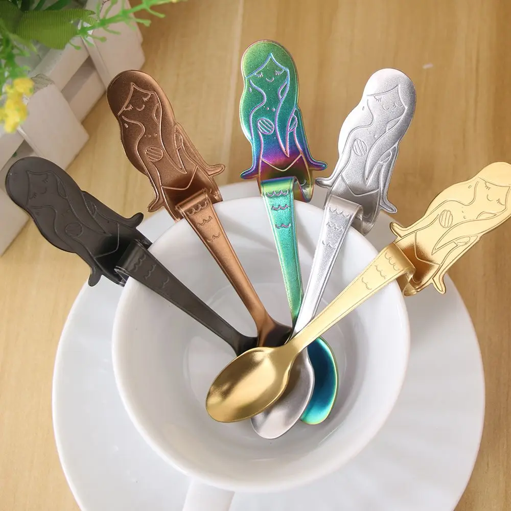 Mermaid Hanging Spoon Stainless Steel Ice Cream Dessert Cocktail Teaspoons Coffee Spoon Drinking Tools Tableware
Mermaid Hanging Spoon Stainless Steel Ice Cream Dessert Cocktail Teaspoons Coffee Spoon Drinking Tools Tableware