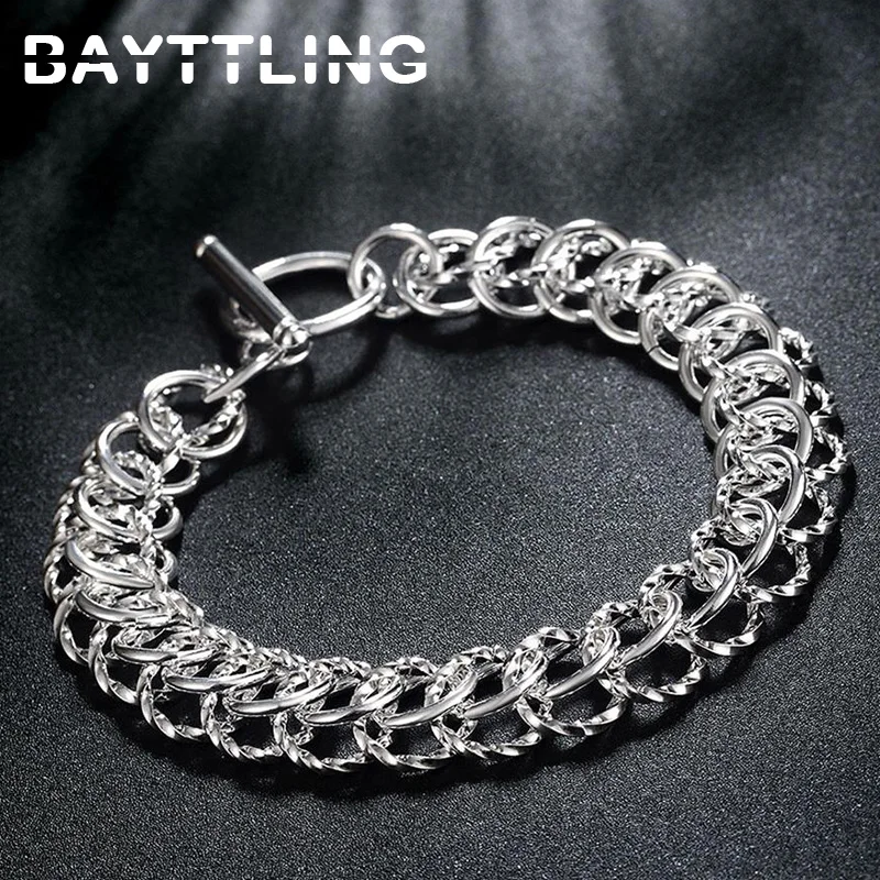 BAYTTLING Silver ColorNew 8 inch Shiny Multi-Circle Fashion Bracelet For Woman Wedding Jewelry Couple Gift
BAYTTLING Silver ColorNew 8 inch Shiny Multi-Circle Fashion Bracelet For Woman Wedding Jewelry Couple Gift