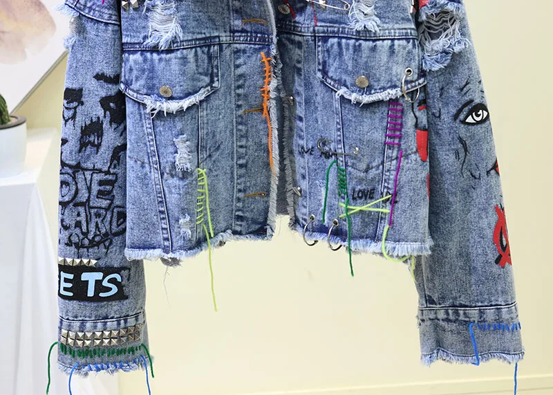 New Denim Jacket Female 2021 Spring Women's Denim Jackets England Style Jacket Coat Ladies Graffiti
New Denim Jacket Female 2021 Spring Women's Denim Jackets England Style Jacket Coat Ladies Graffiti