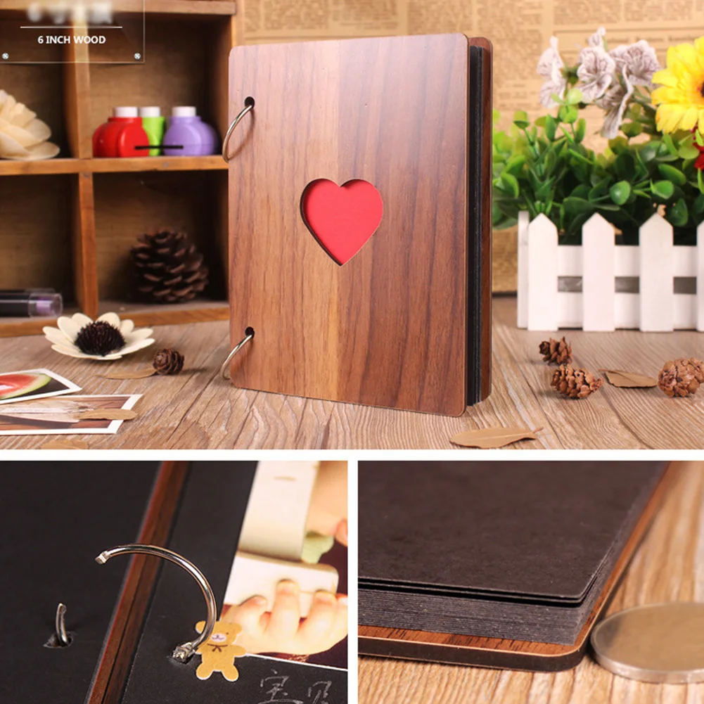 6 Inch Photo Album Baby Growth Wooden Cover Family Memory Commemorative Craft Anniversary DIY Gift Love Heart Decor
6 Inch Photo Album Baby Growth Wooden Cover Family Memory Commemorative Craft Anniversary DIY Gift Love Heart Decor