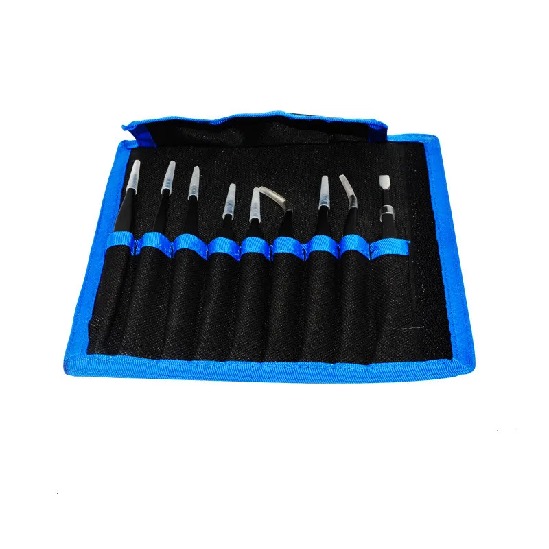 Набор инструментов для макияжа из нержавеющей стали, набор антистатических прецизионных пакетов для наращивания ресниц, 9 шт./набор 
Набор инструментов для макияжа из нержавеющей стали, набор антистатических прецизионных пакетов для наращивания ресниц, 9 шт./набор