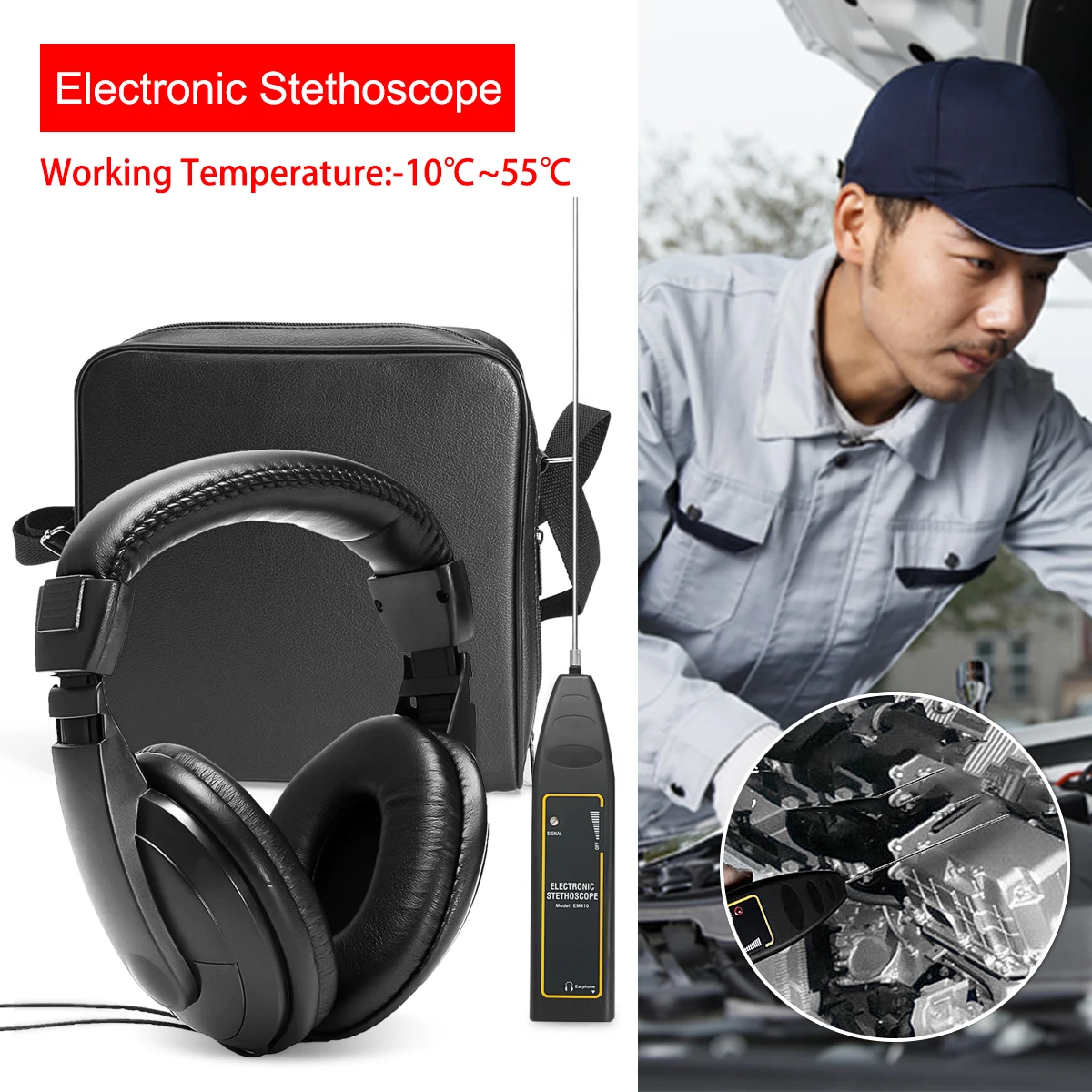 100 db Electronic Stethoscope Leak Detector Water Water Leakage Alarm Volume Water Leakage Alarm For Automotive Leak Detection
100 db Electronic Stethoscope Leak Detector Water Water Leakage Alarm Volume Water Leakage Alarm For Automotive Leak Detection