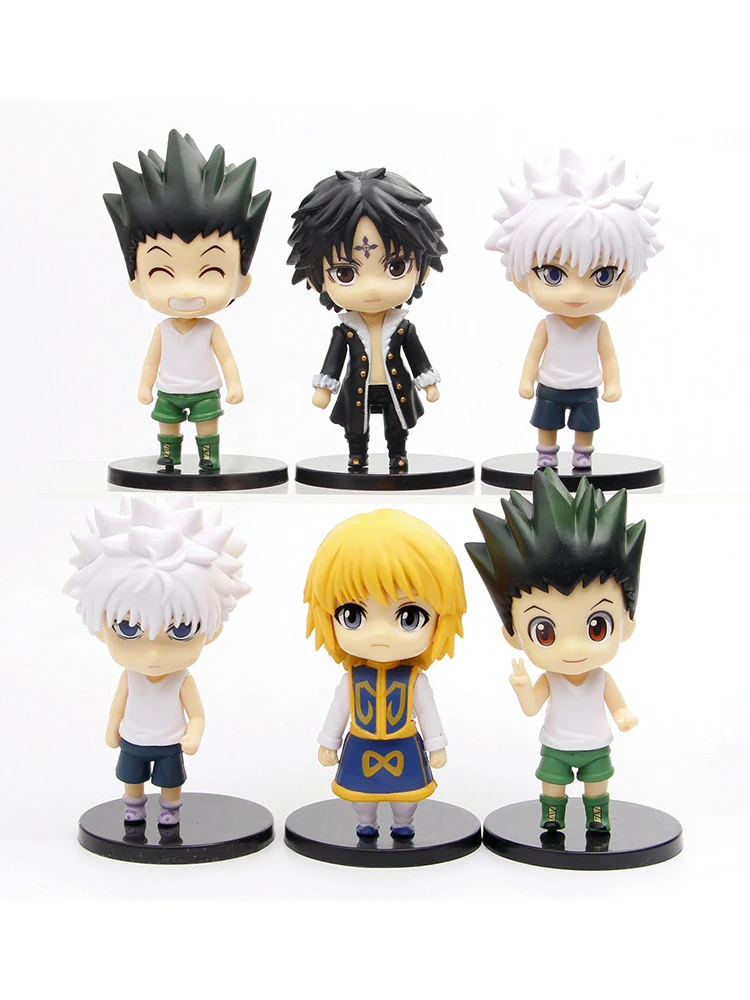 6pcs Hunter x Hunter Anime Figure Kulolo Hisoka Killua Zoldyck Kurapika HunterxHunter Action Figure Toys PVC Model Dolls 10cm
6pcs Hunter x Hunter Anime Figure Kulolo Hisoka Killua Zoldyck Kurapika HunterxHunter Action Figure Toys PVC Model Dolls 10cm