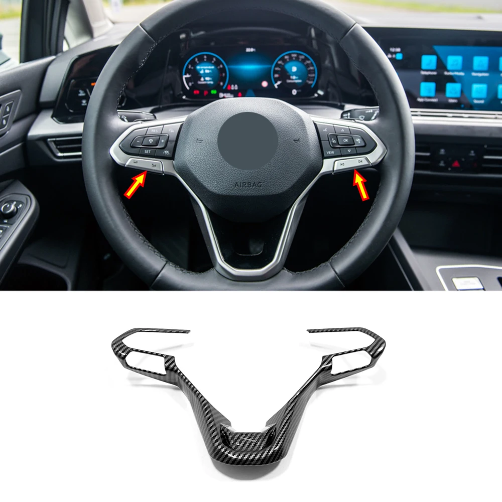 ABS Carbon Styling Car Steering wheel Button frame Cover Trim for Volkswagen VW Teramont Atlas Golf MK8 2021 2022 Accessories
ABS Carbon Styling Car Steering wheel Button frame Cover Trim for Volkswagen VW Teramont Atlas Golf MK8 2021 2022 Accessories