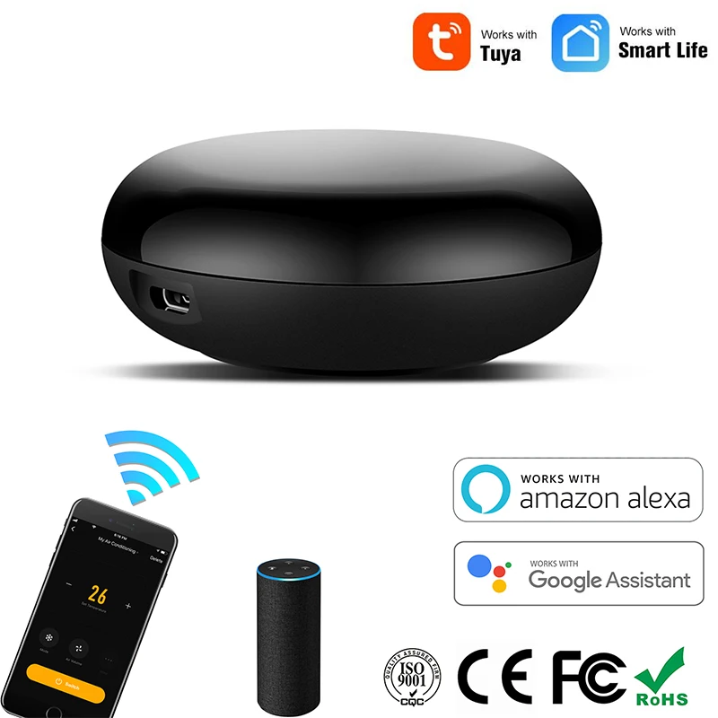 Smart Universal IR Remote WiFi Tuya For Smart Home Control For TV DVD AUD AC Air Conditioner Works With Alexa Google Home
Smart Universal IR Remote WiFi Tuya For Smart Home Control For TV DVD AUD AC Air Conditioner Works With Alexa Google Home