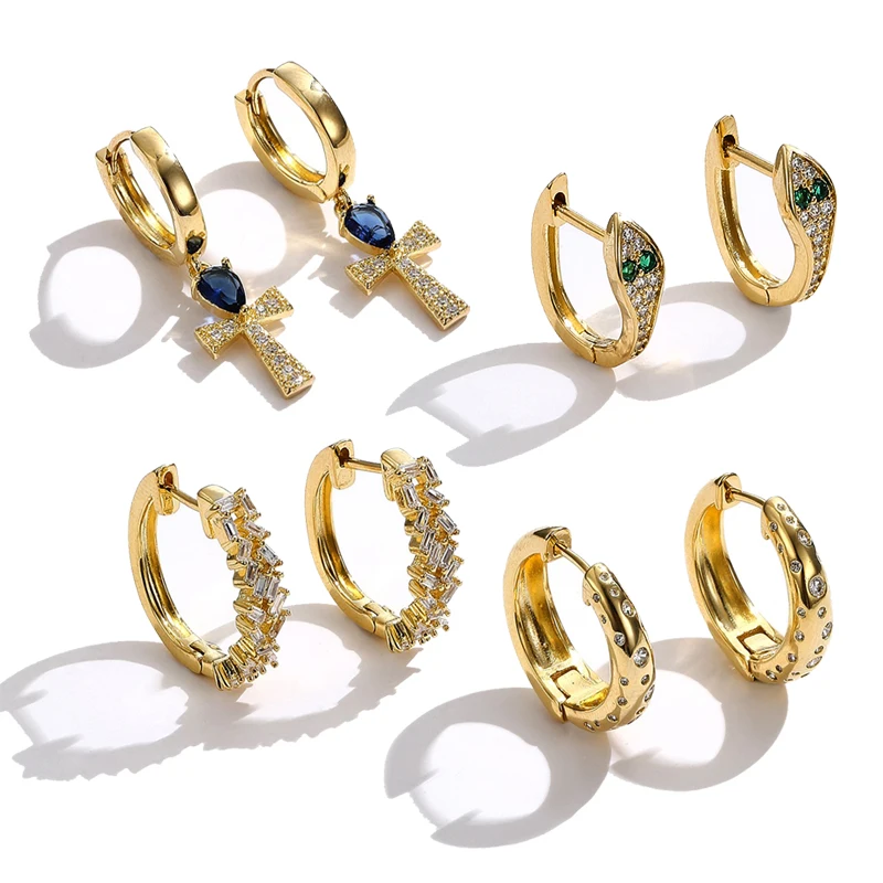 YAONUAN Fashion Female Jewelry Pattern Hollowed Out Snake Head Cross Ring Romantic Zircon Inlay Golden Big Earrings Accessories
YAONUAN Fashion Female Jewelry Pattern Hollowed Out Snake Head Cross Ring Romantic Zircon Inlay Golden Big Earrings Accessories