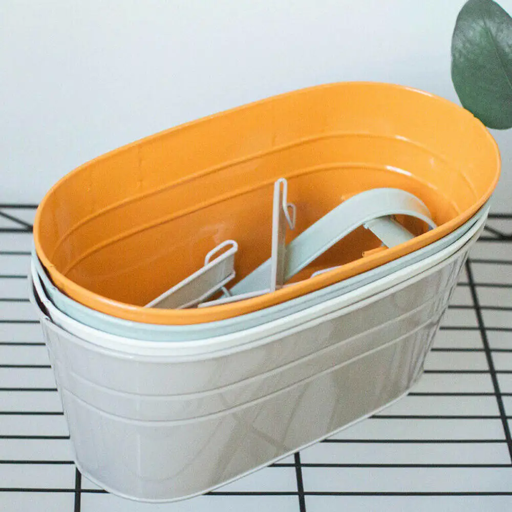 1 Pcs Iron Hanging Flower Plant Tub Balcony Garden Plant Planter Fence Bucket Flower Holders With Detachable Hook Home Decor
1 Pcs Iron Hanging Flower Plant Tub Balcony Garden Plant Planter Fence Bucket Flower Holders With Detachable Hook Home Decor