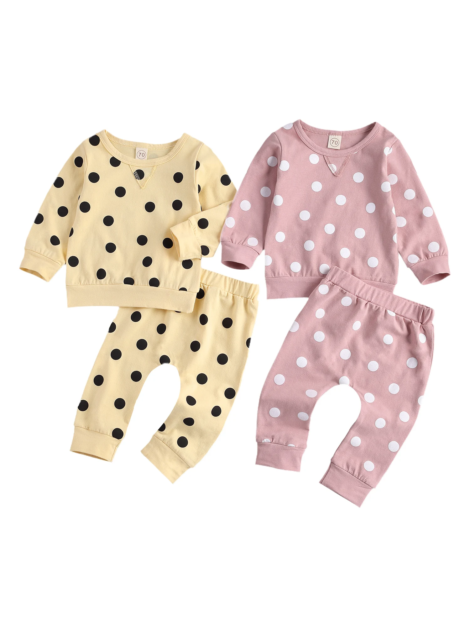 Newborn Baby Fashion 2-pcs Outfit Set Long Sleeve Round Neck Polka Dot Print Top+Print Long Pants Casual Set for Kids Boys Girls
Newborn Baby Fashion 2-pcs Outfit Set Long Sleeve Round Neck Polka Dot Print Top+Print Long Pants Casual Set for Kids Boys Girls