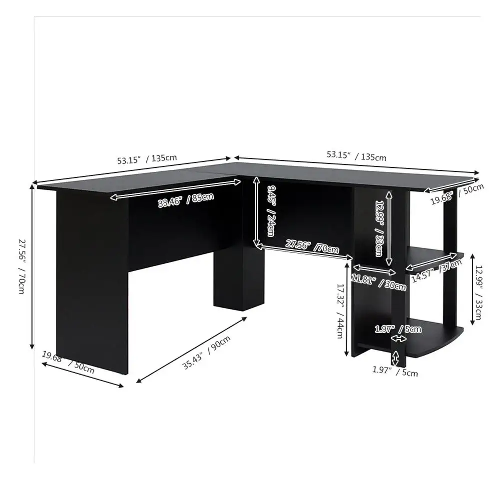 L-Shape Office Writing Desk Corner Computer Desk Wood Right-angle PC Laptop Table Home Furniture Gaming Study Table Steel Frame
L-Shape Office Writing Desk Corner Computer Desk Wood Right-angle PC Laptop Table Home Furniture Gaming Study Table Steel Frame