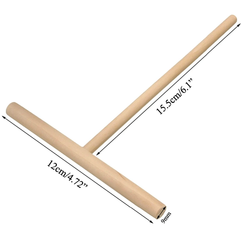 15CM High Quality T Shape Wooden Rake DIY Round Batter Pancake Crepe Spreader Rolling Pin Kitchen Tool Kit
15CM High Quality T Shape Wooden Rake DIY Round Batter Pancake Crepe Spreader Rolling Pin Kitchen Tool Kit
