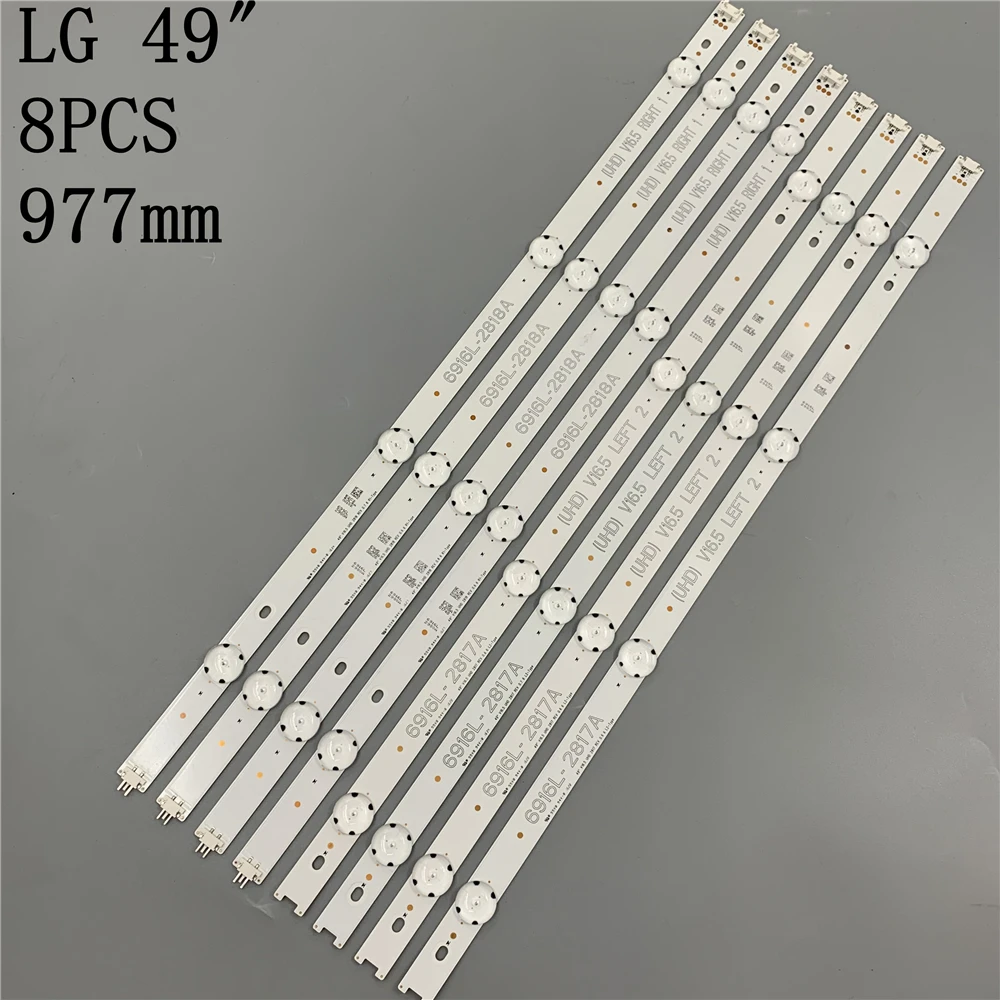 Новый комплект из 8 светодиодный лент для подсветки LG 49UH603V 49UH620V LC490DGE 6916L-2705A 2706A 2707A 2708A 6916L-2709A 2710A 2711A 2712A
Новый комплект из 8 светодиодный лент для подсветки LG 49UH603V 49UH620V LC490DGE 6916L-2705A 2706A 2707A 2708A 6916L-2709A 2710A 2711A 2712A