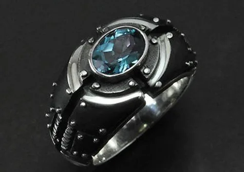 Fashion Men's Ring Punk Retro Knight Sea Blue Zircon Ring for Men Party Jewelry Whole Sale
Fashion Men's Ring Punk Retro Knight Sea Blue Zircon Ring for Men Party Jewelry Whole Sale