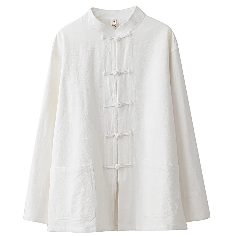 Spring New Men's Cotton Linen Shirt Long-sleeved Casual Solid Color Tang Suit Stand-up Collar Casual Loose Style Men Clothing
Spring New Men's Cotton Linen Shirt Long-sleeved Casual Solid Color Tang Suit Stand-up Collar Casual Loose Style Men Clothing