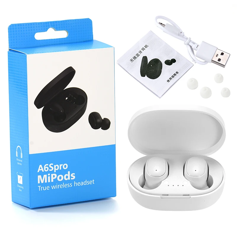 A6S TWS Bluetooth 5.0 Earphone Wireless Headphone Stereo Headset sport Earbuds microphone with charging box for smartphone
A6S TWS Bluetooth 5.0 Earphone Wireless Headphone Stereo Headset sport Earbuds microphone with charging box for smartphone