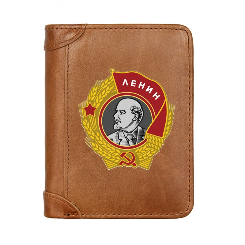 Vintage Luxury Soviet Lenin Male Genuine Leather Wallets Men Wallet Credit Business Card Holders Purses Women High Quality
Vintage Luxury Soviet Lenin Male Genuine Leather Wallets Men Wallet Credit Business Card Holders Purses Women High Quality