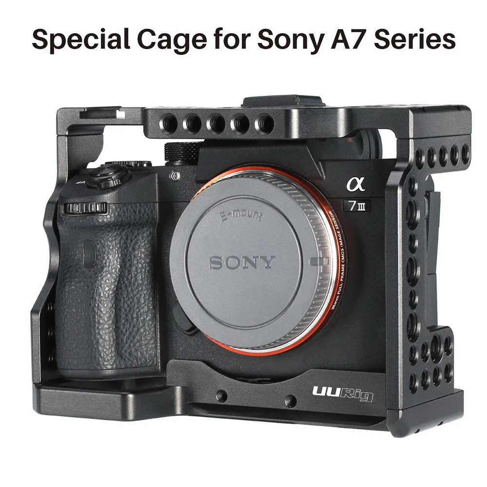 UURig Metal Vlog Camera Cage Mount for Sony A7III A7R3 A7M3 Case With Microphone Cold Shoe Mount Top Handle Hand Grip Rig Cage
UURig Metal Vlog Camera Cage Mount for Sony A7III A7R3 A7M3 Case With Microphone Cold Shoe Mount Top Handle Hand Grip Rig Cage