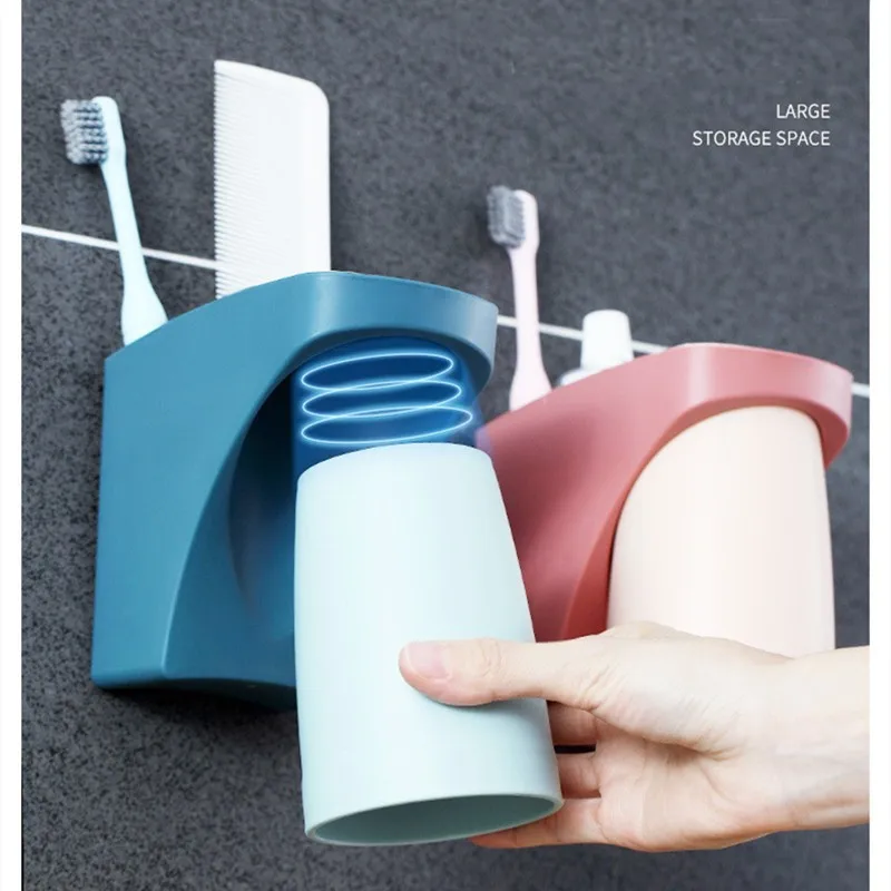 Magnet Bathroom Toothbrush Holder With Cup Set Shelf Suction Wall Mounted Hanging Washroom Space Saving Storage Organizer
Magnet Bathroom Toothbrush Holder With Cup Set Shelf Suction Wall Mounted Hanging Washroom Space Saving Storage Organizer