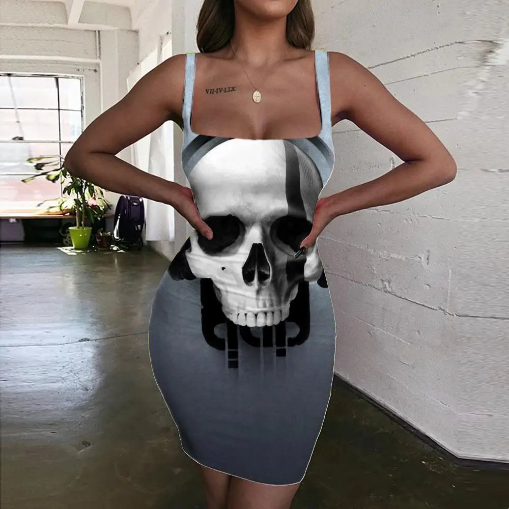 KYKU Music Dress Women Skull Bodycon Dress Hip Hop 3d Print Womens Clothing Club Beach Boho Femme
KYKU Music Dress Women Skull Bodycon Dress Hip Hop 3d Print Womens Clothing Club Beach Boho Femme